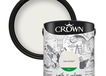 Crown Retail Core Emulsion Silk Sail White 2.5 Litre