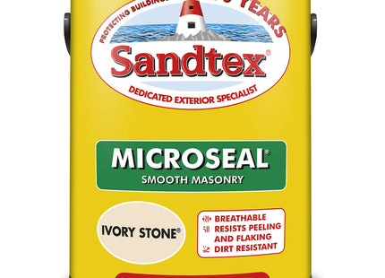 Sandtex Ultra Smooth Masonry Paint 5 Litre - Ivory Stone