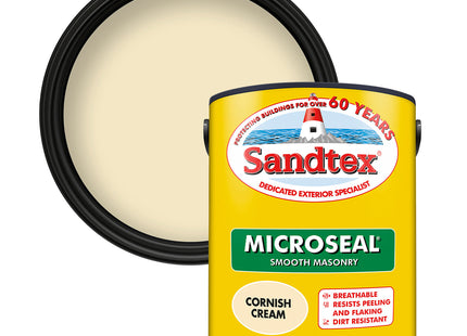 Sandtex Ultra Smooth Masonry Paint 5 Litre - Cornish Cream