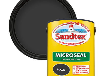 Sandtex Ultra Smooth Masonry Paint 5 Litre Stock Colours - Black