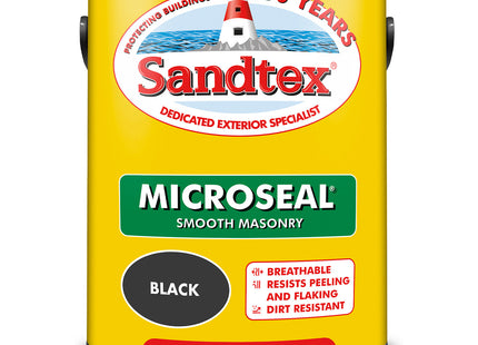 Sandtex Ultra Smooth Masonry Paint 5 Litre Stock Colours - Black