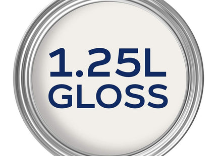 Dulux Non Drip Gloss High Sheen Paint For Wood And Metal, Pure Brilliant White, 1.25 Litre