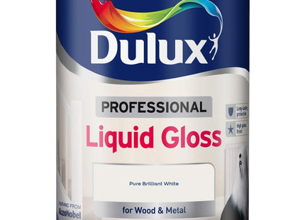 Dulux Professional Liquid Gloss Paint For Wood And Metal - Pure Brilliant White 750ml