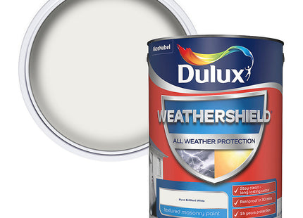 Dulux All Weather Protection Textured Masonry - 5 Litre - Brilliant White