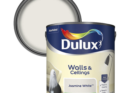Dulux Silk Emulsion Paint For Walls And Ceilings - Jasmine White 2.5 Litre