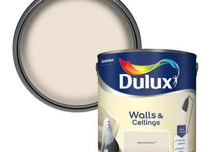 Dulux Walls & Ceilings Matt Emulsion Paint - Natural Calico - 2.5 Litre