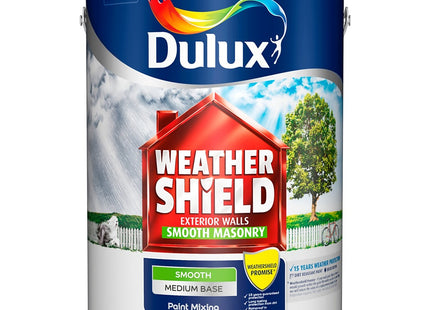 Dulux Colour Mixing Weathershield Smooth Base 5 Litre Medium