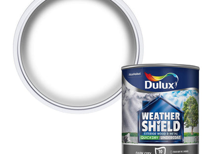 Dulux Weather Shield Quick Dry Undercoat Paint, 750ml - Dark Grey