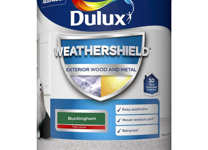 Dulux Weather Shield Exterior High Gloss Paint, 750ml - Buckingham