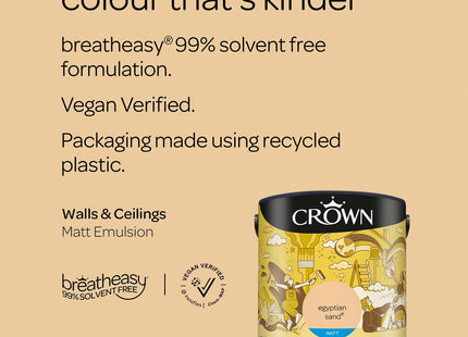 Crown Retail Core Emulsion Matt Egyptian Sand 2.5 Litre