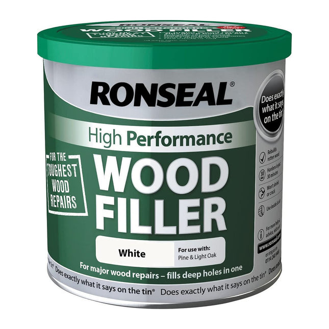 Ronseal High Performance Wood Filler - White 550g