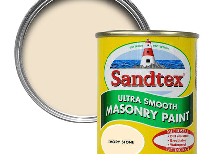 Sandtex 150millilitre Tester Pot Ivory Stone Ultra Smooth Masonry Paint