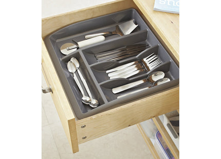 Addis Plastic Drawer Organiser, Metallic, 40 x 38.5 x 6 cm 510855