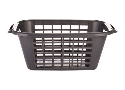 Addis 40 Litre Laundry Basket Metallic, Heavy Duty Plastic Washing Basket with Handles, Ventilated Clothes Hamper for Home & Laundry Room