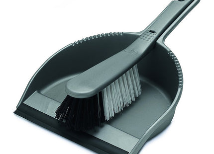 Addis Housewares Dustpan and Soft Brush Set, Metallic Silver
