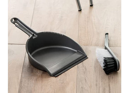 Addis Housewares Dustpan and Soft Brush Set, Metallic Silver