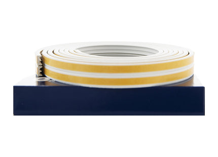 Exitex E Strip Self-Adhesive Rubber Seal 5m Roll Seals Gaps 2-4mm (White)
