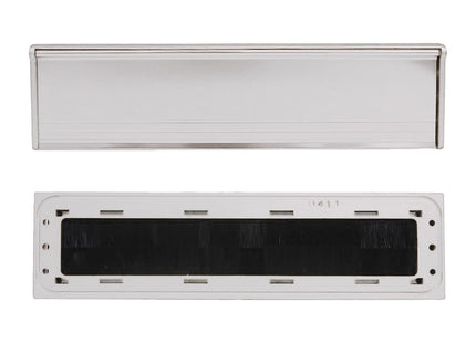 Exitex Letterplate Seal with Flap - White - Letterbox Draught Excluder 293 x 77mm