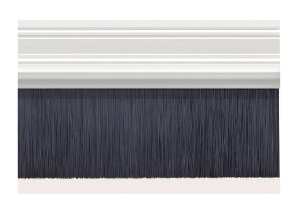 Exitex Door Draught Excluder Brush Strip 914mm - Aluminium Mill Finish Draft Stopper Seal with Hard-Wearing Polypropylene Bristles
