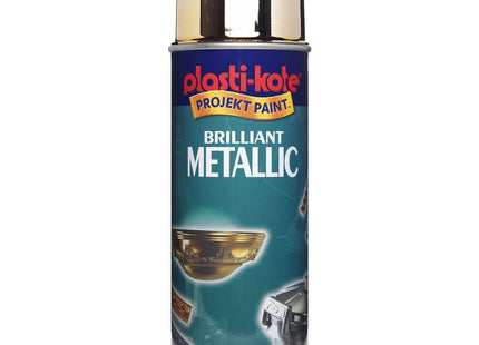PlastiKote Brilliant Metallic Spray Gold 400ml