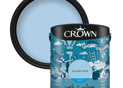 Crown Matt 2.5 Litre Emulsion - Powder Blue