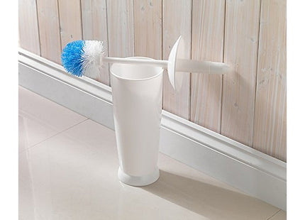 Addis Closed Toilet Brush Set, Plastic, White, 12.5 x 12.5 x 39 cm 510284