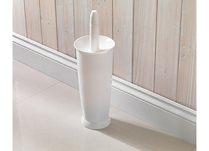 Addis Closed Toilet Brush Set, Plastic, White, 12.5 x 12.5 x 39 cm 510284