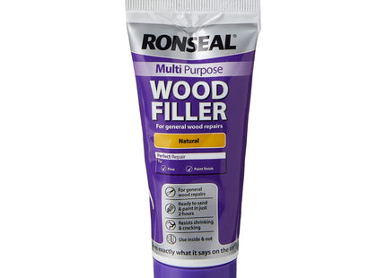 Ronseal 100g Multi-Purpose Natural Wood Filler Tube RSLMPWFN100G