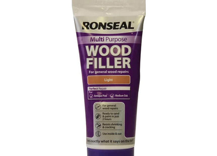 Ronseal 100g Multi-Purpose Wood Filler Tube - Light RSLMPWFL100G