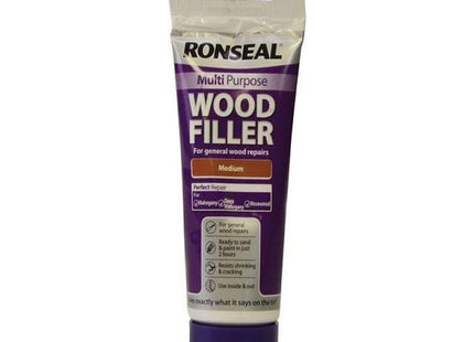 Ronseal 10gg Medium Multi-Purpose Wood Filler Tube RSLMPWFM100G 100g