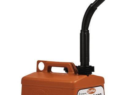 CarPlan Leaded Jerry Petrol Can - Red with Transport Safety Cap and Spout - 5 Litre Capacity