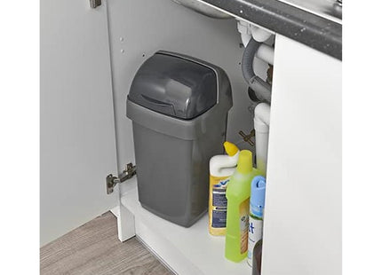 Addis 10 Litre Roll Top Bin Metallic 510504