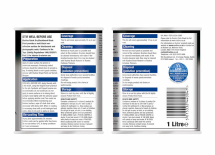Rustins Blackboard Black Paint 1 Litre
