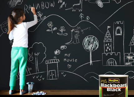 Rustins Blackboard Black Paint 1 Litre