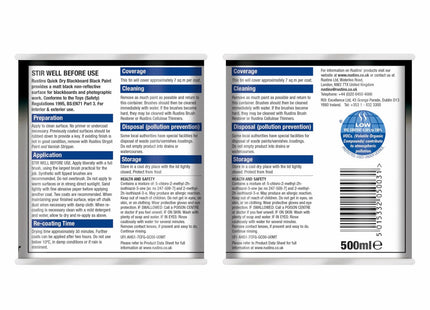 Rustins Blackboard Black 500ml