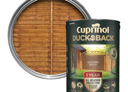 Cuprinol Ducksback Shed & Fence Paint - Autumn Gold - 5 Litre