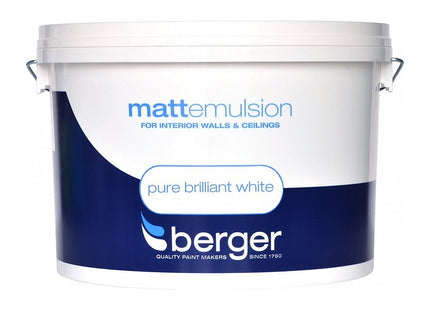 Berger Brilliant White Vinyl Matt Paint- 10 Litre