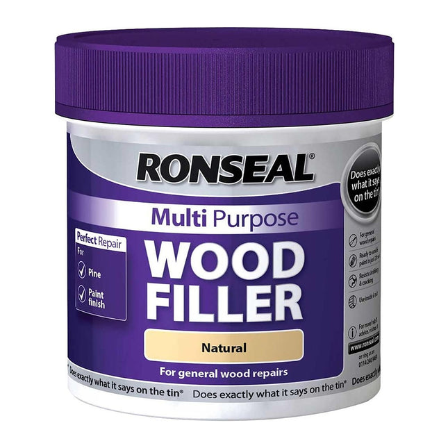 Ronseal 465g Multi-Purpose Wood Filler Tub - Natural MPWFN465