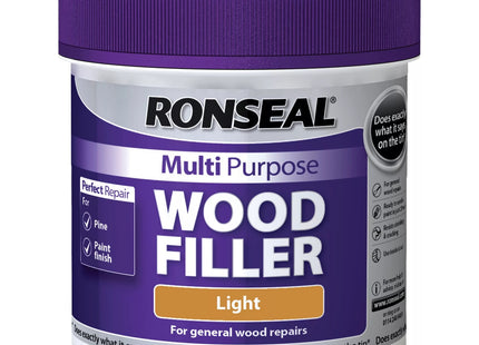 Ronseal 465g Multi-Purpose Wood Filler Tub - Light MPWFL465