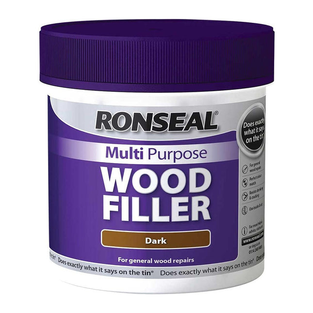 Ronseal 465g Multi-Purpose Wood Filler Tub - Dark MPWFD465
