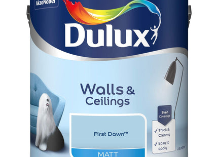 Dulux Matt Emulsion Paint For Walls And Ceilings - First Dawn 2.5 Litre