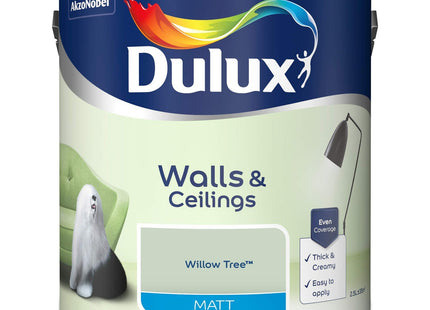 Dulux Matt Emulsion Paint For Walls And Ceilings - Willow Tree 2.5 Litre