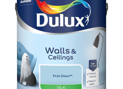 Dulux Silk Emulsion Paint For Walls And Ceilings - First Dawn 2.5 Litre