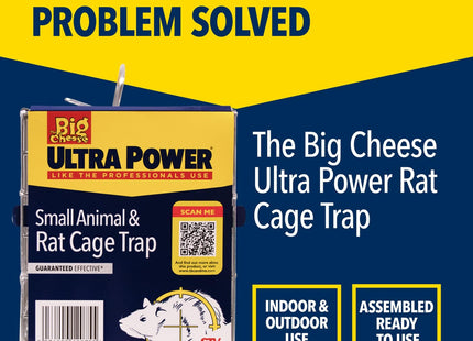 STV The Big Cheese Ultra Power Live Animal Trap - Humane Catch-Alive Cage for Squirrels & Small Animals Heavy-Duty Steel Construction