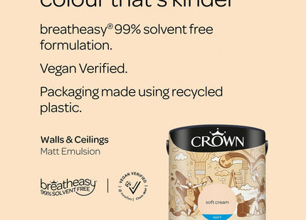 Crown Retail Core Emulsion Matt Soft Cream 2.5 Litre