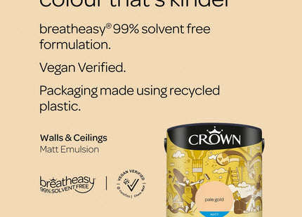 Crown Retail Core Emulsion Matt Pale Gold 2.5 Litre