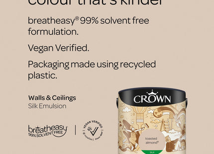 Crown Silk 2.5 Litre Emulsion - Toasted Almond