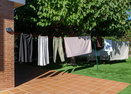Vileda Single Cordomatic Retractable Washing Line, 15m, Holds up to 15kg