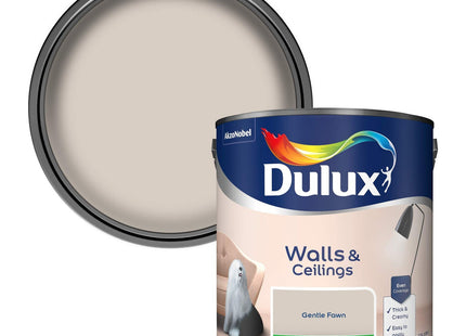 Dulux Silk Emulsion Paint For Walls And Ceilings - Gentle Fawn 2.5 Litre