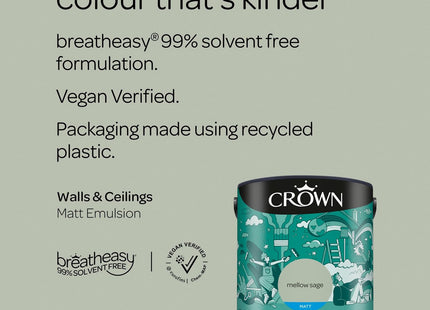 Crown Matt 2.5 Litre Emulsion - Mellow Sage